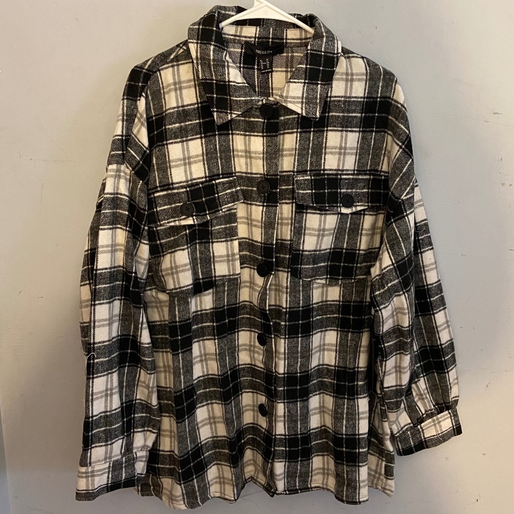 Black & White Plaid Shacket